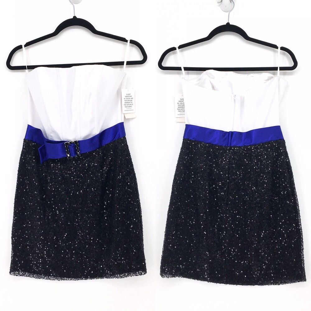 VTG Gunne Sax Jessica McClintock Women 7 XS Dress Sequin Strapless Bow Vintage